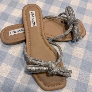 Steve Madden Maura Rhinestone Sandal, Size 8